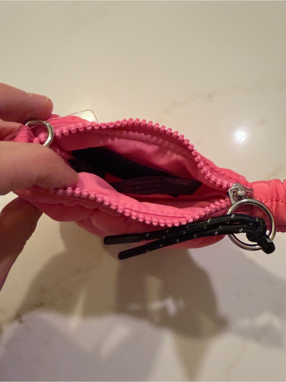 Free People Pink Quilted Mini Wristlet Card Case - Picture 5 of 6